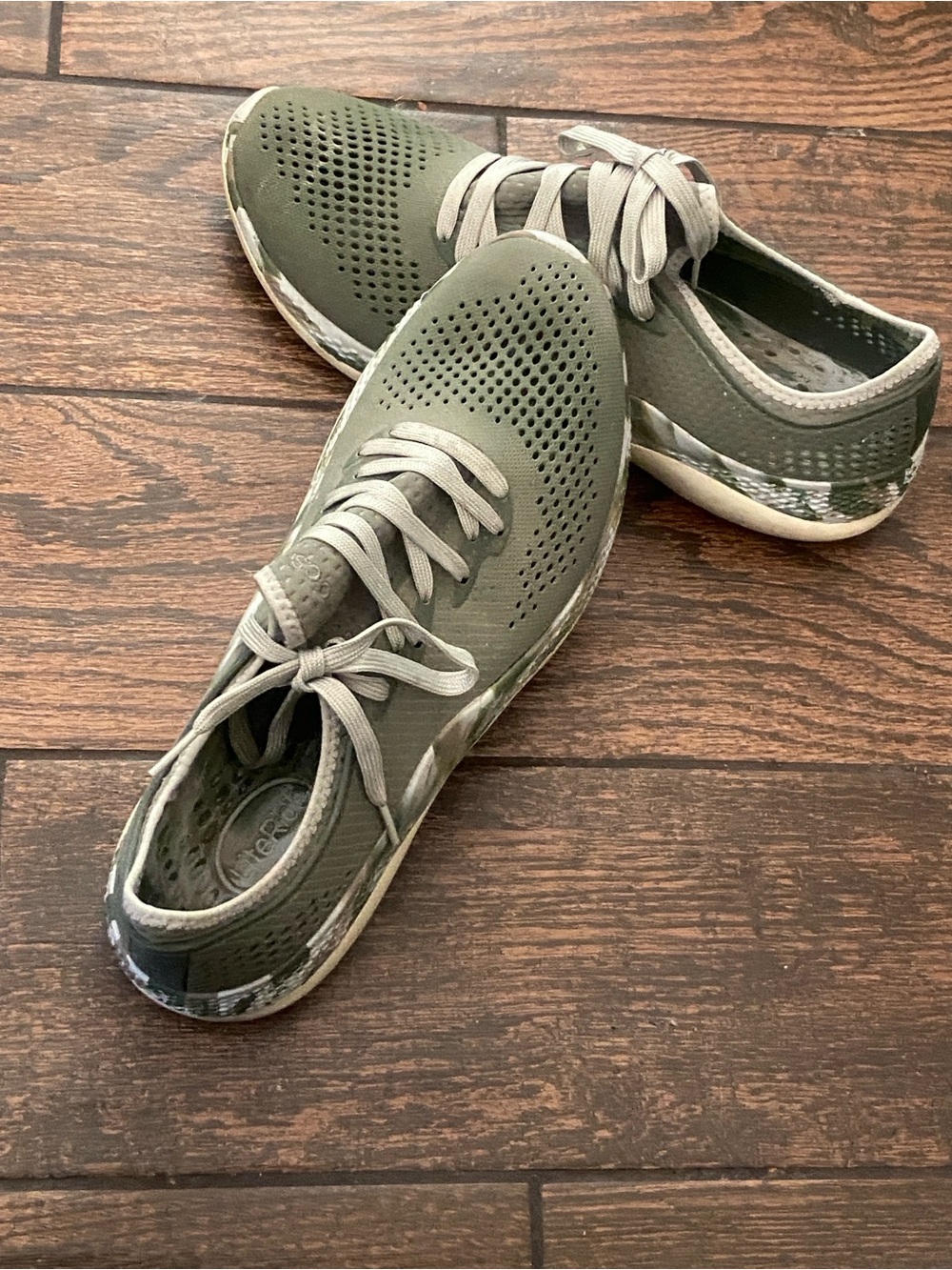 Crocs LiteRide 360 Marbled Pacer Olive Green Lightweight  Sneakers Size m13